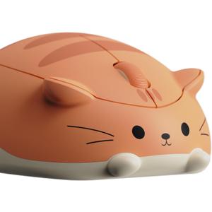 Akko Cat Theme Wireless Gaming Mouse Pink, Tri-Mode Mouse BT3.0/BT5.0/2.4G, Cute Optical Cordless Cartoon Mice for Computer/Laptop/Desktop/PC, Compatible with Mac/Win Orange Kate
