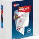 Avery Heavy-Duty View 3 Ring Binder, 3" One Touch Slant Rings, White, Perfect Trading Card Binder (79793)