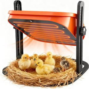 10'' x 10'' Brooder Plate for Chicks, Upgraded 50W Power with 3-Level Temp(97-117-137F), Adjustable Height & Angle, 6.7FT Long Cables, Chick Heat Plate for Chick Pourltry & Brooder Box