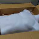 Male Mannequin Torso with Metal Stand Hollow Back Body Stackable Dress Form for Tshirt Display, Countertop, Craft Shows, Photos and Design, S-M Clothing Size (White, Set of 2)