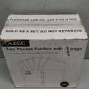 Two Pocket Folders, RAZCC 75 Pack Two Pocket Folders with Prongs, 3 Prong Folders Fit Letter Size Paper, Pocket File Folders for School Office Home Business, Blue