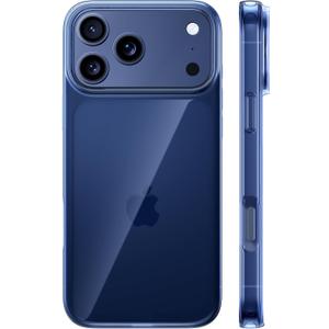 TORRAS for iPhone 17 Pro Max Case Crystal Blue, [Anti-Yellowing][Military-Grade Protection], Ultra Slim Anti-Scratch Back, Soft Bumper, Non-Slip Protective Phone Cover, Blue 6.9"