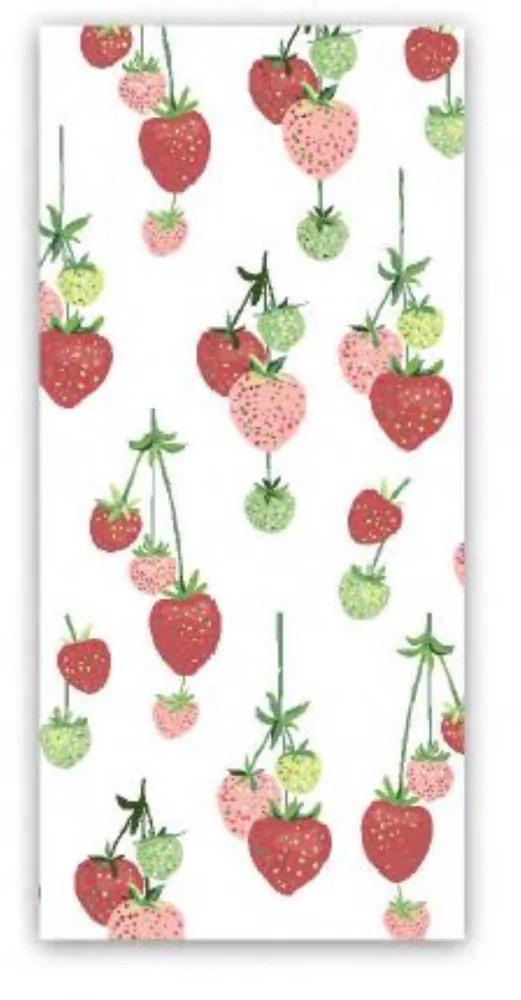 Fiesta Falling Strawberry Print Kitchen Towel, 2 Pack