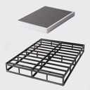 Full Size Box Spring and Cover Set, 9 Inch High Profile Metal BoxSpring, Heavy Duty Structure Mattress Foundation, Noise Free, Non-Slip, Easy Assembly