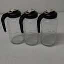 Glass Pitcher with Lid - 2 Quart Mason Jar Pitcher with Filter Lid, Wide Mouth Jar Leak-proof Water Jug, Heavy Duty Container for Water, Juice, Milk, Tea, Iced Coffee, and Drinks - Set of 3