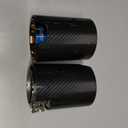 YDES 2.5 Inch Inlet Set of Carbon Fiber Car Exhaust Tips Fit for 2.5 Inch 63mm Exhaust Pipe (2pcs) Blue
