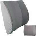 Orthopedic Back Cushion - Chiropractor-Designed Lumbar Support Pillow for Office Chair, Car, Home - High Resilience Foam, Ergonomic Design - Relieves Back Pain, Improves Posture