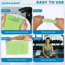 2 x JUAN & JASMIN 2 Pack Cooling Towels (19.5"x15"), Soft Breathable Chilly Towels, Super Absorbent, Ice Wraps, Towels-Ideal for Hiking, Running, Workout, Gym, Dancing, Camping, Fitness (Green)