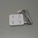 Surge Protector Power Strip - HANYCONY 8 Outlets 4 USB (2 USB C) Charging Ports, Multi Plug Outlet Extender, 5Ft Braided Extension Cord, Flat Plug Wall Mount Desk Charging Station for Home Office ETL (White)