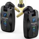 FW2D Wireless Guitar System Exclusive Mute Plug, 2.4 GHz Wireless Guitar Transmitter Receiver, 10H Working Cordless Guitar Transmitter Rechargeable USB C for Acoustic Electric Guitar Bass Ukulele etc