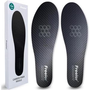 Carbon Fiber Insole for Pain Relief of Turf Toe, Hallux Rigidus and Limitus, Foot Fractures Recovery, Rigid Thin Foot Plate Carbon Fiber Shoe Inserts for Men Women 1 Pair 11.42"- 290mm (Women's 13, Men's 12)