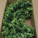 20 Inch Boxwood Front Door Wreaths, Spring and Summer Outdoor Wreath for Front Door, All Seasons Artificial Green Wreath for Farmhouse Wedding Porch Wall All Seasons Indoor Decorations