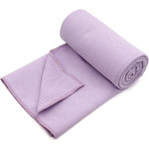 Eunzel Yoga Towel,Hot Yoga Mat Towel with Grip Dots Sweat Absorbent Non-Slip for Hot Yoga, Pilates and Workout 24" x72", Taro Purple