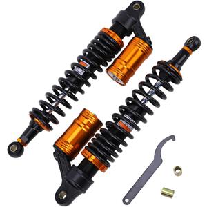 OUMURS 2Pcs 400mm Adjustable Motorcycle Air Shock Absorber Fit for Honda Suzuki Yamaha Kawasaki ATV Go Kart Quad Dirt Sport Bikes