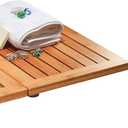 Bamboo Bath Mat and Dish Drying Rack Bundle