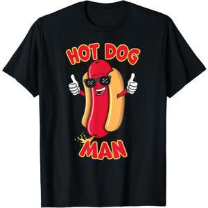 Funny Hot Dog Maker - Hot Dog Man T-Shirt. Size Medium
