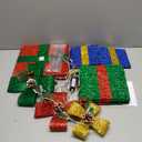 Brightever Set of 3 Christmas Lighted Gift Boxes for Christmas Porch Decor - 10" 8" 6", Plug-in Xmas Present Box in 3 Colors with 70 LED Mini String Lights, Vintage Ornaments Set for Tree Fireplace