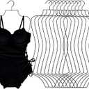 Body Shape Swimsuit Bikini Hanger Wire Display Hangers for Lingerie Bathing Suits Swimwear Clothes Coat (10, Black), 42cm 16.5 inch