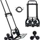 SOUTHHELP Stair Climbing Dolly Hand Truck 330 LB Capacity, Stair Climber Hand Trucks Foldable with Scalable Handle, Portable Hand Truck Dolly Cart for Stairs, Moving (Black)