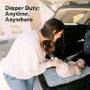 KeaBabies Portable Diaper Changing Pad, Easy Wipe Clean - Foldable Waterproof Baby Changing Mat for Diaper Bag, Compact, Lightweight, 25x13 Newborn, Infant, Baby Changer Travel Essential (Olive Green)