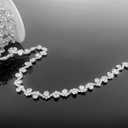 Feyarl 3 Yards Rhinestone Trim Chain Crystal Rhinestone Chain Ribbon Applique Strips String Crafts Bling Sewing Embellishments DIY for Fashion Dress Wedding Costume Shoes Jewelry Decor (0.39'' Wide)