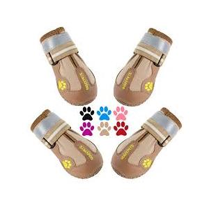 QUMY Dog Shoes for Large Dogs, Medium Dog Boots & Paw Protectors for Winter Snowy Day, Summer Hot Pavement, Water-Resistant in Rainy Weather, Outdoor Walking, Indoor Hardfloors Skid-Resistant Sole
 Size 7