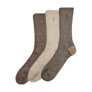 POLO RALPH LAUREN Men's Athletic Performance Cotton Crew Socks-3 Pair Pack-Moisture Wicking Mesh