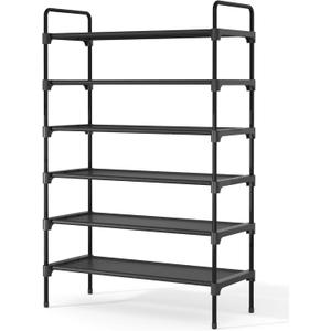 Kitsure Shoe Rack for Closet, Sturdy and Long-Lasting Shoe Shelf, Shoe Rack for Entryway, Personalized DIY Shoe Organizer, Shoe Rack Organizer for Space-Saving, 27.6" x 11.8" x 43.3", Black