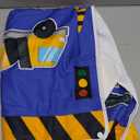 Excavator Hooded Beach Towel for Boys, Soft & Absorbent Truck Excavator Poncho Towel, 30x50 Construction Truck Bathrobe for Kids Cool Cartoon, Quick Dry Swim, Pool, and Bath Time