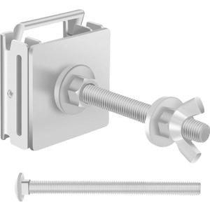 E-Track Spare Tire Mount Holder, Silver Upgraded E Track Double Fittings Spare Wheel Carrier for Enclosed Trailers, Garages, Trucks, Warehouses and Semis, Etrack Rail Accessories for E Track System (Silver-1 Pack)