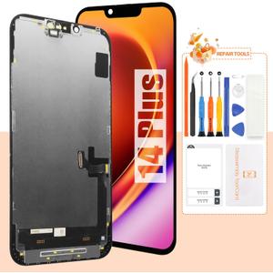 Screen for iPhone 14 Plus Screen Replacement for iPhone A2886 LCD Screen A2632,A2885,A2896,A2887 3D Touch Display Digitizer Assembly Repair PartsBlack
