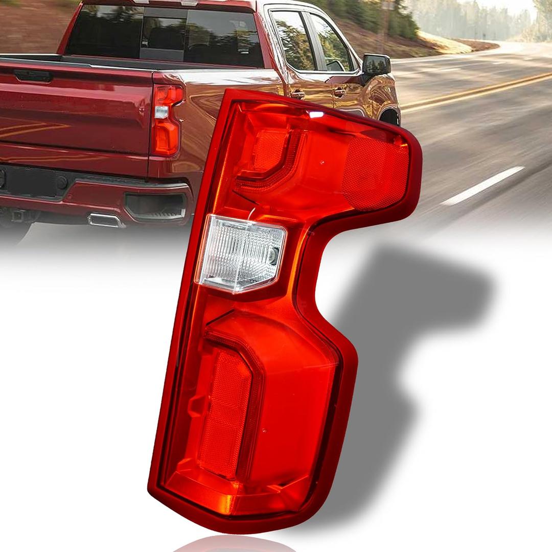 LED Tail Light Rear Lamp Assembly Replacement for 2019 2020 2021 2022 2023 Chevy Silverado 1500 2500 3500 Rear Light With LED Bulb and Harness Replace OE 84678150(Right Passenger Side)