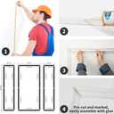 Art3dwallpanels Pre Cut Wall Molding Set of 3 pcs, Ready to Assemble Wainscoting Panels for Interior Wall Dcor Living Room Bedroom Installed with Glue, 3 Frames