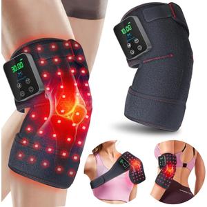 Red Light Therapy for Knee, Astarexin 72 LED Knee Wrap 3000mAh Rechargeable, Cordless Infrared Light Therapy Knee Brace Therapy Pad for Knee Shoulder Elbow Joint Relief, FSA or HSA Eligible (free size)