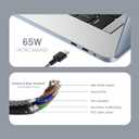 New Slim 65W USB C Laptop Charger Replacement for HP Laptop Charger Elitebook x360 Pavilion Spectre Chromebook Envy Elite x2 Computer Travel Type C Braided Cable Power Cord Ac Adapter