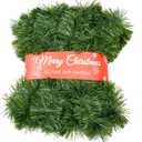 50 Foot Soft Christmas Garland, Non-lit Christmas Garland Ideal for Indoor and Outdoor Decor, Green Tinsel Garland for Holiday Wedding Party Decoration