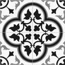 The Tiles Plaza Encaustic Peel and Stick Backsplash, Grey and White Patterned Vintage Stick on Tiles, Stone Composite Self-Adhesive Wall Tile Sticker for Kitchen Bathroom Fireplace Stairs, 10 Sheets
