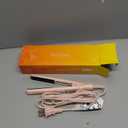 ANGENIL Pro Mini Titanium Ceramic Flat Iron for Short Hair, Mini Dual Voltage Hair Straightener 0.7 inch, Small Pink Flat Irons Anti-Scald Silicone Heat Resistant, Adjustable Temp (280℉- 320℉ -380℉, Blush)