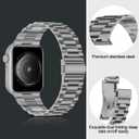Liteeology Lightweight Stainless Steel Band Designed for Apple Watch, 42mm, 41mm, 40mm, 38mm, SE2&SE3, Replacement iWatch Bands for Women, Series 11 Space Gray