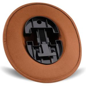 Eiito Hat Stretcher for Fitted Hats, Cowboy Hats Stretcher Fitted Hat 7 to 8 1/2, Adjustable CapSlide Rail Stretcher Fits All Caps Black