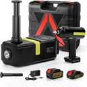 E-HEELP Cordless Electric Hydraulic Car Jack Kit 5 ton with Lithium Battery Includes Cordless Impact Wrench Rechargeable Touchscreen Jack All-in-One Portable Tool kit for Efficient Car Maintenance