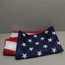 American Flag 4x6 Ft 100% Cotton, US Flag USA Banner with Embroidered Stars, Sewn Stripes, Durable United States Flags, Only Indoor Use House Flags