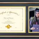 10x18 Solid Wood Diploma Frame for 7x9 Certificate and 5x7 Photo