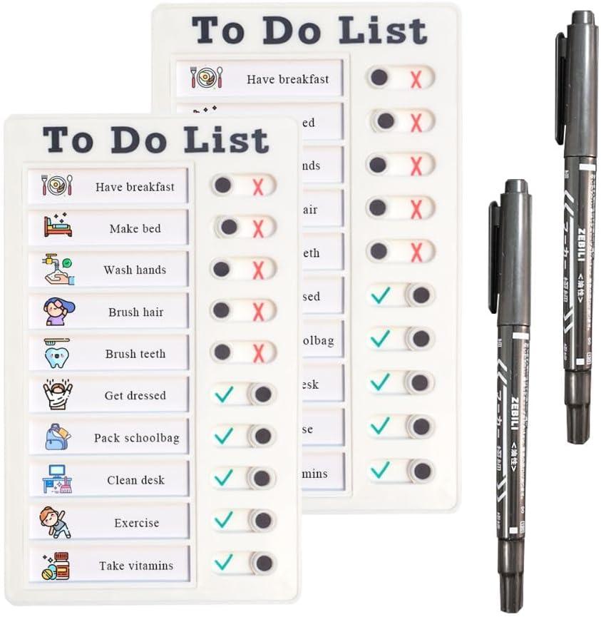 Chore Chart for Kids Multiple Kids, 2pcs to Do List Checklist Board (to Do List-2pcs)