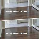 Floor-Transition-Strip Self Adhesive 72 inch, Door Thresholds Ramps for Doorways, Edge-Reducer Vinyl-Transition-Strip for Door/Floor (Dark Gray Wood Grain, 0.4'' (H))