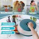 Large Microwave Splatter Cover & Silicone Mat,12 Inchs Vented Collapsible Guard dish Plate lid & Round Kitchen mat for food