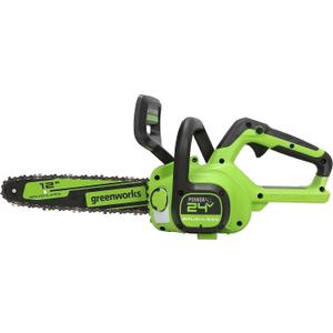 Greenworks 24V 12" Brushless Cordless Compact Chainsaw (Great For Storm Clean-Up, Pruning, and Firewood / 125+ Compatible Tools), Tool Only
