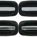 NewYall Chrome Lever Exterior Door Handles Set for 1999-2007 Silverado Escalade Tahoe Suburban Sierra 1500 2500 3500 Truck Outer Outside Front Rear Left Driver and Right Passenger Side