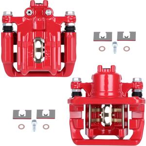 SCITOO Rear Left+Right Brake Calipers With Bracket 19B6886 19B6887 Red Compatible For Acura RDX 2013-2018 For Honda Crosstour 2012-2015 For Honda CR-V 2007-2016