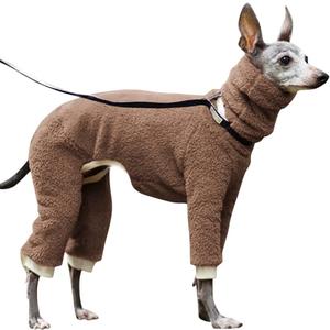 Esobo Fashion Winter Dog Warm Coat Jacket Four-Legged Neck Warm Pet Sweaters for Medium  (Brown)